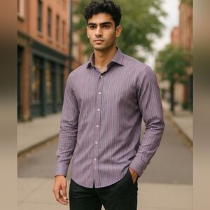 Bugatchi Men's Multicolor Striped Button Down Shirt